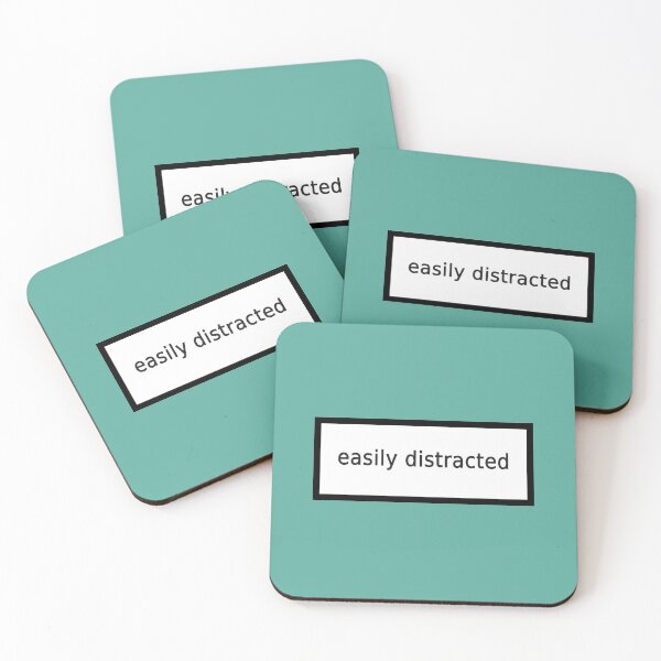 Item preview, easily distracted designed and sold by FunnyGrief.