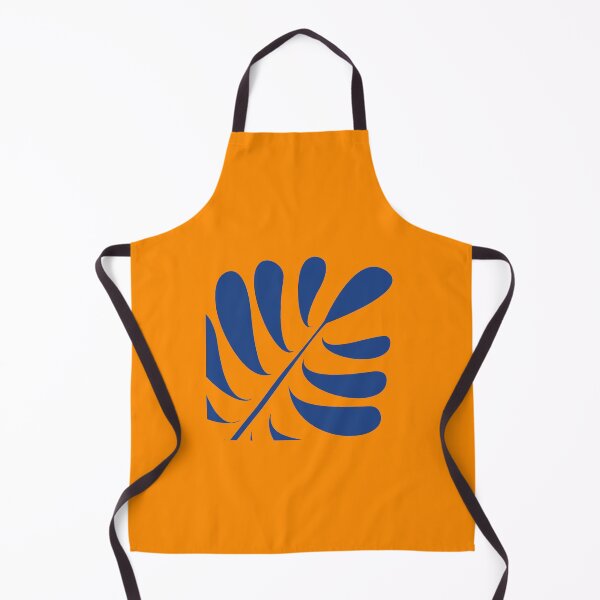 Item preview, Pinnate leaves blue on orange designed and sold by AmilysFriends.
