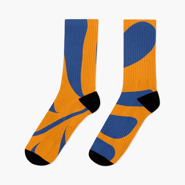 Item preview, Pinnate leaves blue on orange designed and sold by AmilysFriends.