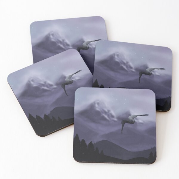 Item preview, Misty Mountains - Flying Owl (night) designed and sold by zazuzanta.