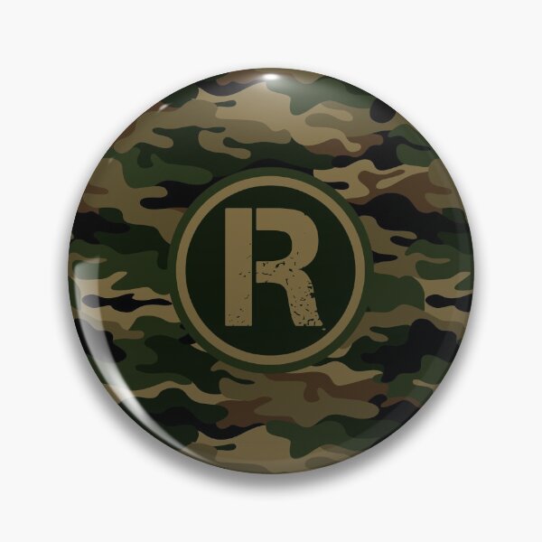 Item preview, Monogram Initial Letter R Military Army Camouflage designed and sold by MintaApparel.