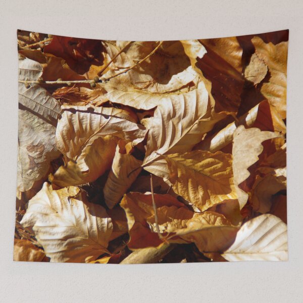 Item preview, Tangle of dry leaves of different tree species in the sunshine pattern designed and sold by Treemonk.