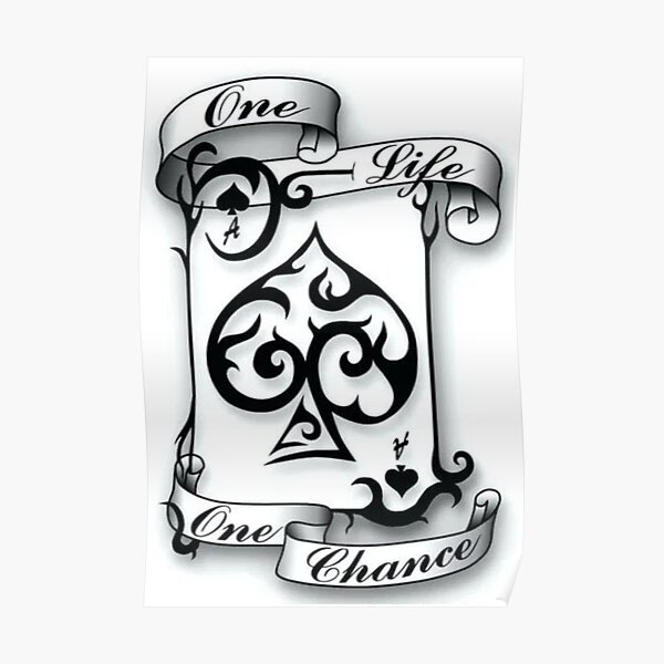 One Life One Chance Temporary Tattoo Set 2 tattoos  TattooIcon