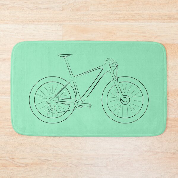 Item preview, XC Mountain Bike Line Art Black designed and sold by RabeDesigns.