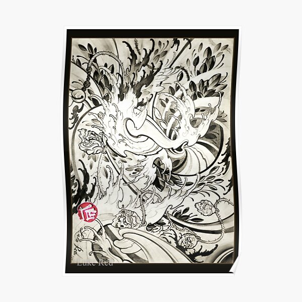 Waves by Luke Red Poster