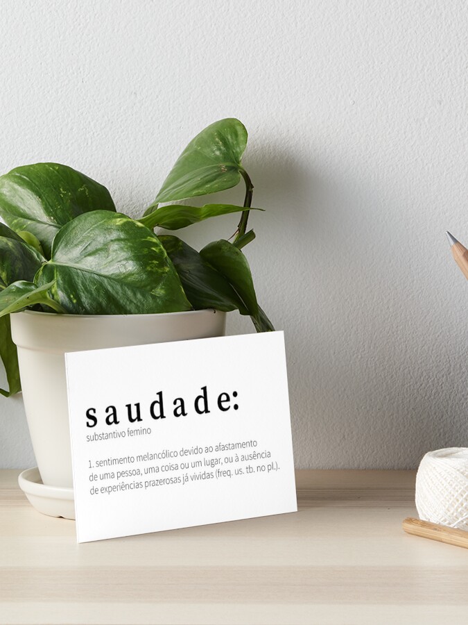 Saudade - Travel Word Definition - Typography - Wanderlust Art Board Print  by thingswithlove