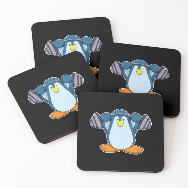 Item preview, Penguin at Bodybuilding with Dumbbells designed and sold by Snabdesign84.