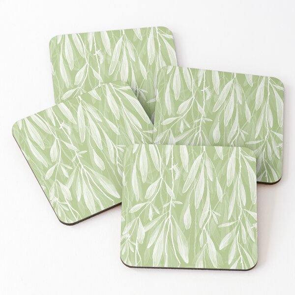 Item preview, Willow Wisp Pattern | Monochrome | Celery Green designed and sold by L Diane Johnson.