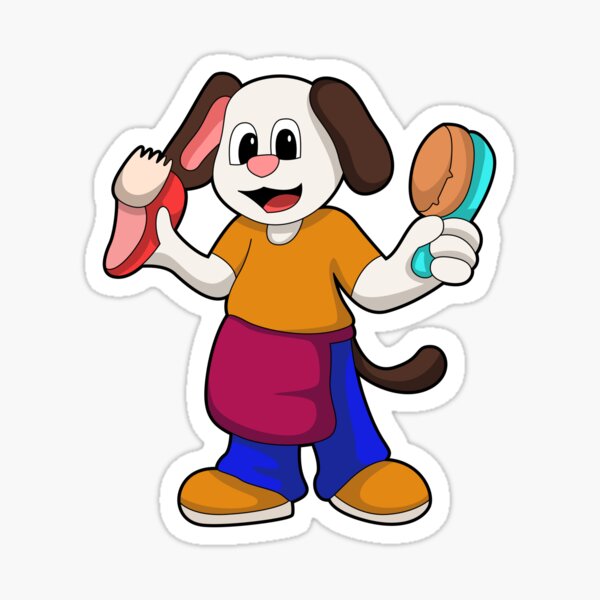 Item preview, Dog as Hairdresser with Razor designed and sold by Snabdesign84.