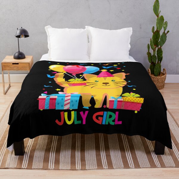 Item preview, Birthday Cute July Cat Girl designed and sold by sariyahharry.
