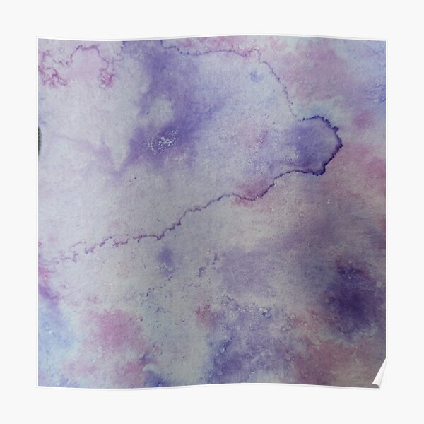 Purple Watercolor Painting Poster