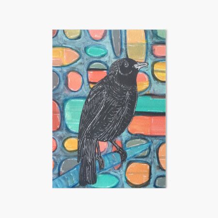 Blackbird Watcher Art Board Print