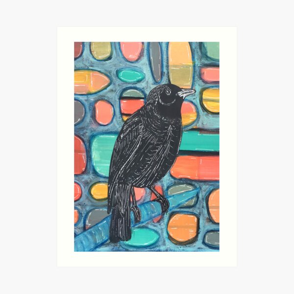 Blackbird Watcher Art Print