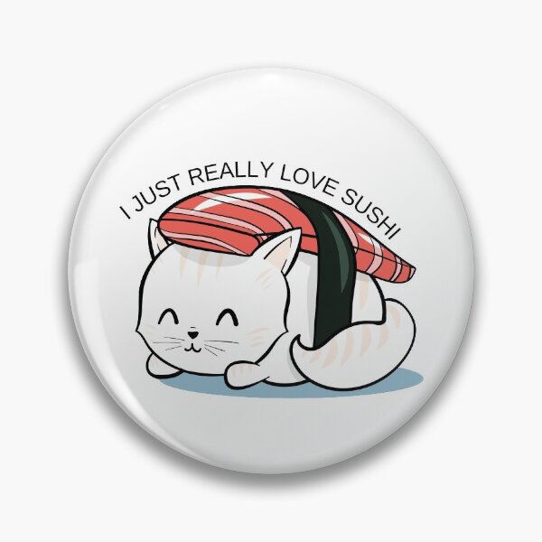 Item preview, Funny Sushi Cat Roll | I Just Really Love Sushi designed and sold by KarolinaPaz.