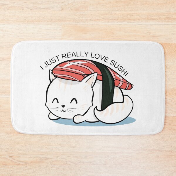 Item preview, Funny Sushi Cat Roll | I Just Really Love Sushi designed and sold by KarolinaPaz.