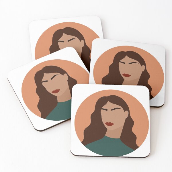 Item preview, Bold Modern Female Portrait of Woman with Brown Hair designed and sold by Illustratebynat.