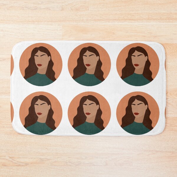 Item preview, Bold Modern Female Portrait of Woman with Brown Hair designed and sold by Illustratebynat.