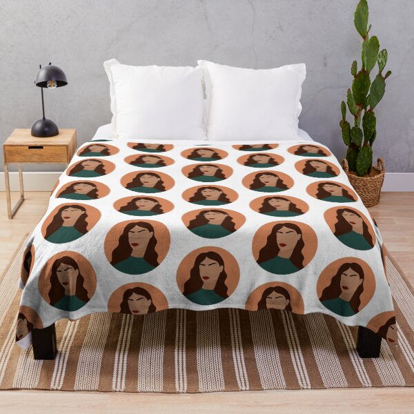 Item preview, Bold Modern Female Portrait of Woman with Brown Hair designed and sold by Illustratebynat.