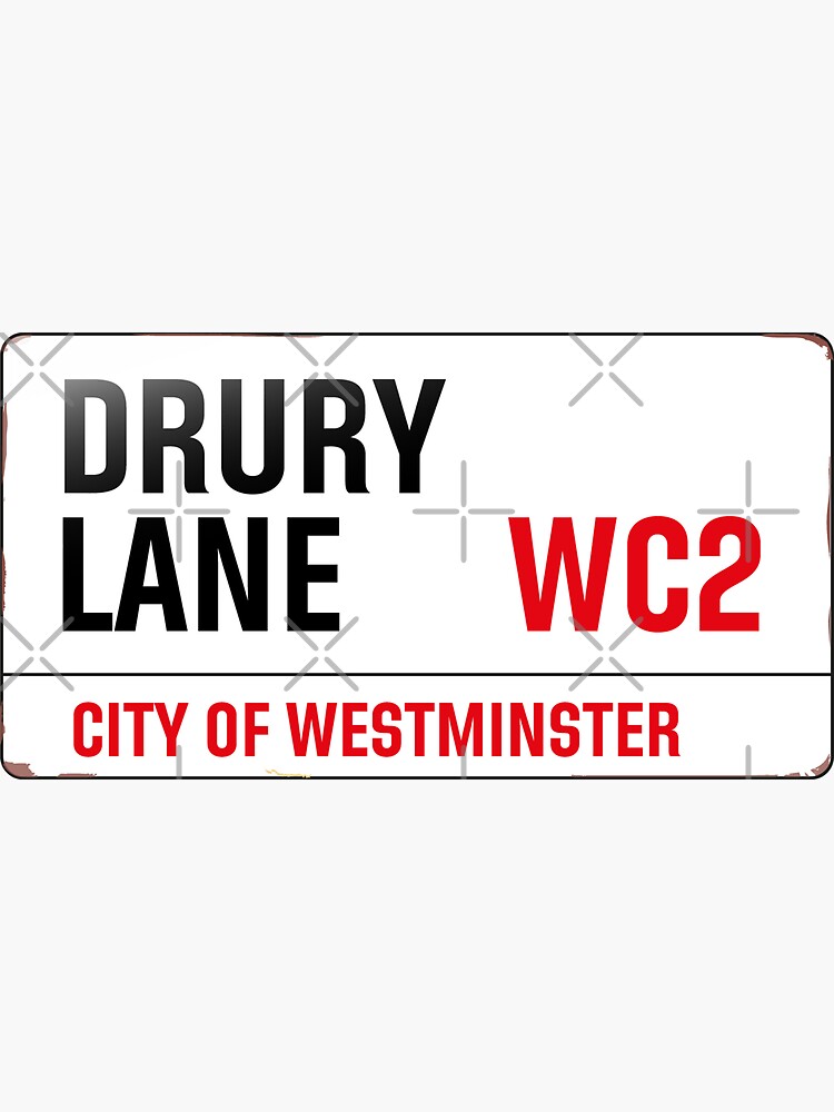 "Drury Lane" Sticker for Sale by Yorkiedesign Redbubble