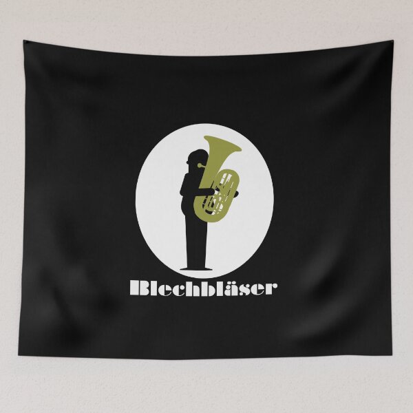 Item preview, Brass player plays tuba in orchestra designed and sold by DesignbyManthey.