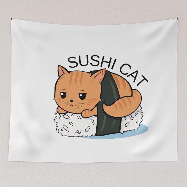 Item preview, Sushi Cat Roll designed and sold by KarolinaPaz.