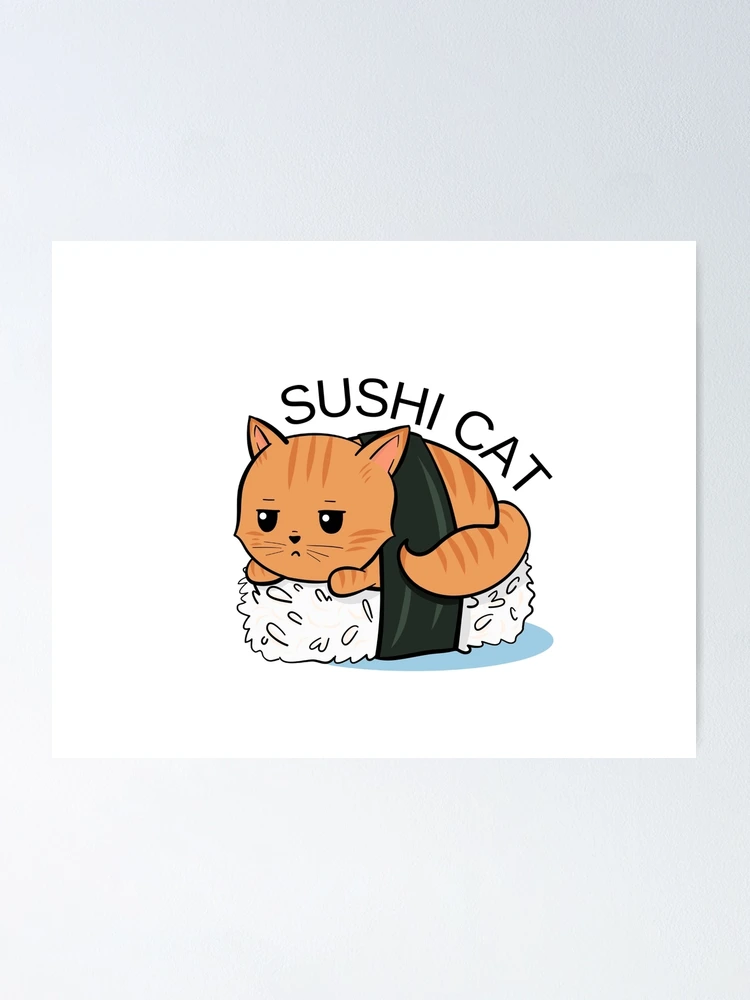 Bento For Men Women Kids - Cat Lover Sushi Box Kawaii Anime Poster