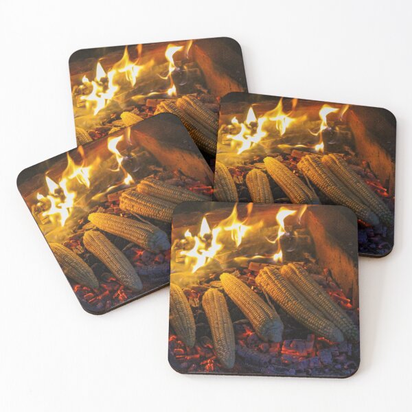 Item preview, Freshly harvested corn is grilled with a little fire and smoke designed and sold by Mahirov Shop.