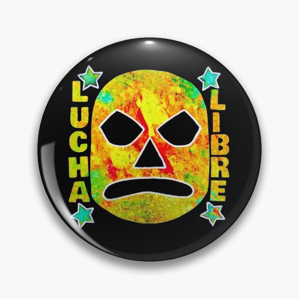 Item preview, Lucha Libre 4 Stars - original acrylic and spray paint work on 10x10" canvas designed and sold by PixelPalmer.