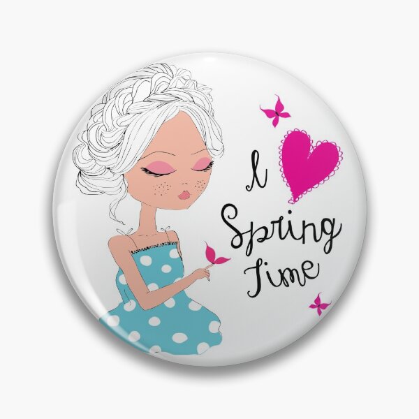 Item preview, Girls Love Spring Time Cute Girls Carton With Butterfly Design designed and sold by topdesignarts.