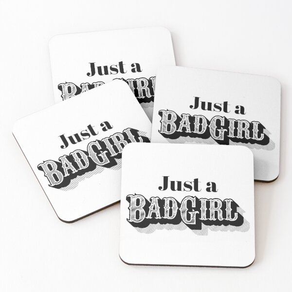 Item preview, Just a Bad Girl Vintage Black and White Design designed and sold by blacklittlemoon.