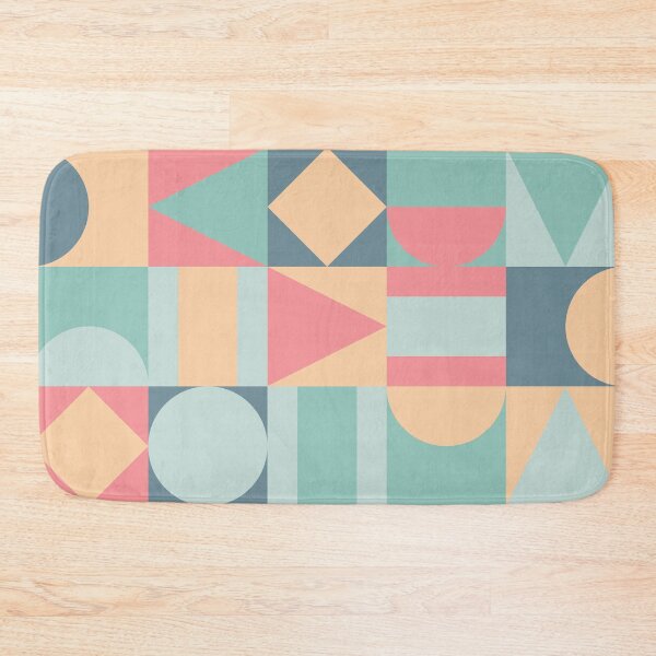 Item preview, Abstract Geometric Composition Pastels Checkered designed and sold by Printables Passions.