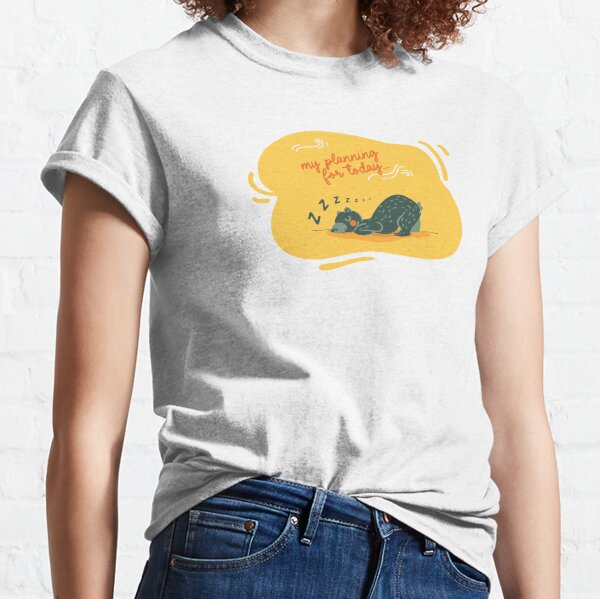 Petit ours vert qui dort T-shirt classique