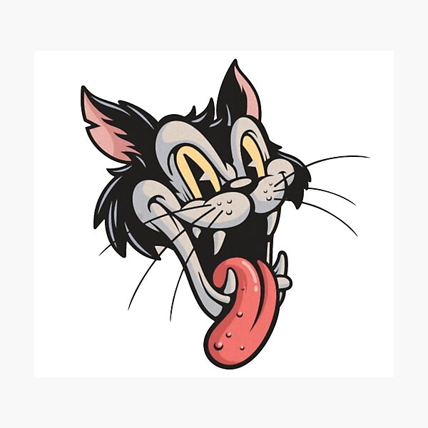 Item preview, Chat de dessin animé classique designed and sold by dobbysgifts.