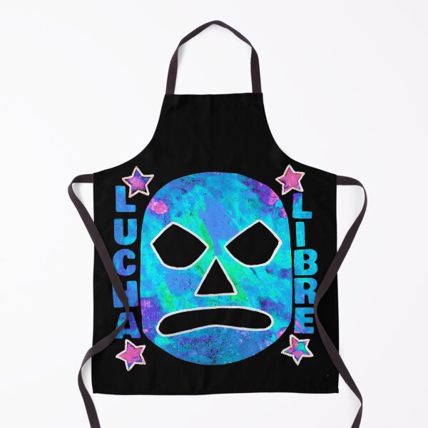 Item preview, Lucha Libre 4 Stars (Blue) - original acrylic and spray paint work on 10x10" canvas designed and sold by PixelPalmer.