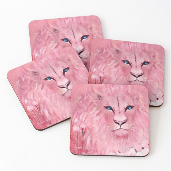 Item preview, Reina de la jungla- PINTURA LEÓN ROSA, DECORACIÓN DEL HOGAR designed and sold by creativegirl36.