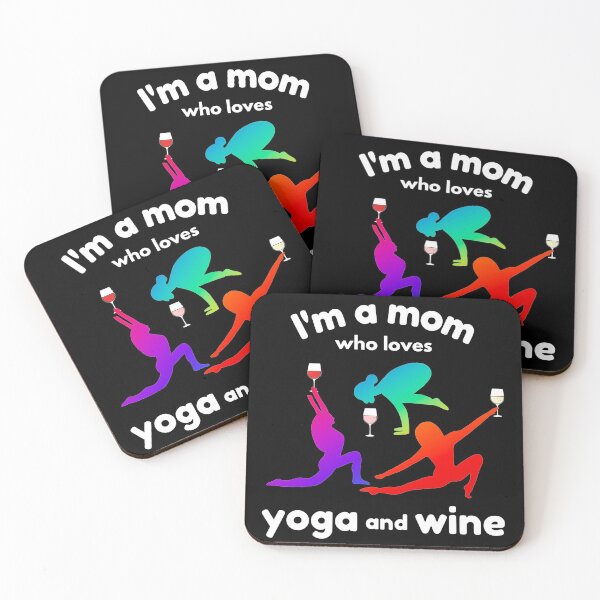 Item preview, Im a Mom Who Loves Yoga and Wine designed and sold by Orchyd.