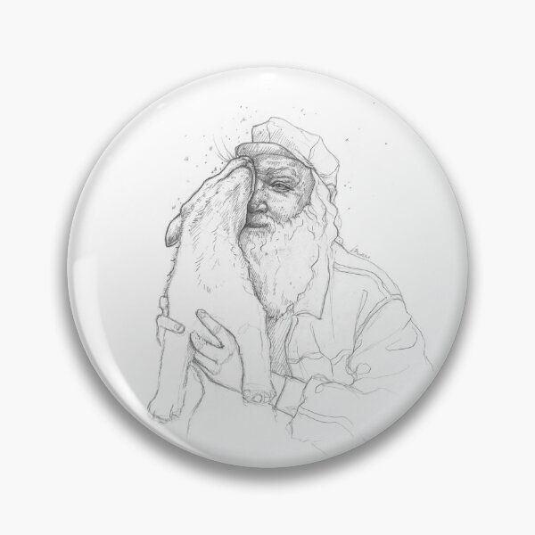 Item preview, Sailor Man - Black& White Pencil Line Sketch - Drawing by MadliArt designed and sold by MadliArt.