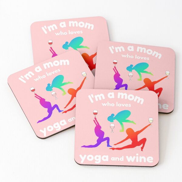 Item preview, Im a Mom Who Loves Yoga and Wine designed and sold by Orchyd.