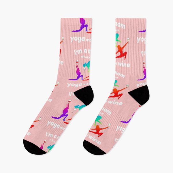 Item preview, Im a Mom Who Loves Yoga and Wine designed and sold by Orchyd.