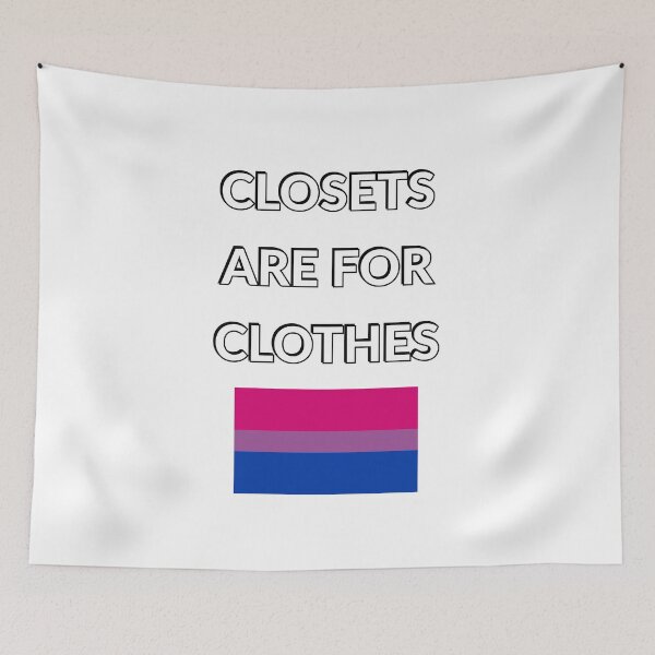 Item preview, Closets are for clothes - bisexual flag - National Coming Out Day  designed and sold by Inspirationmotivation.