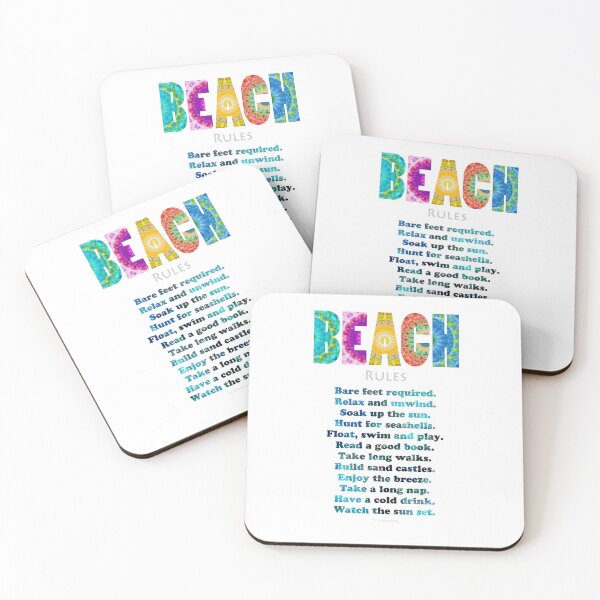 Item preview, Tropical Art - Beach Rules - Sharon Cummings designed and sold by Sharon Cummings Art.
