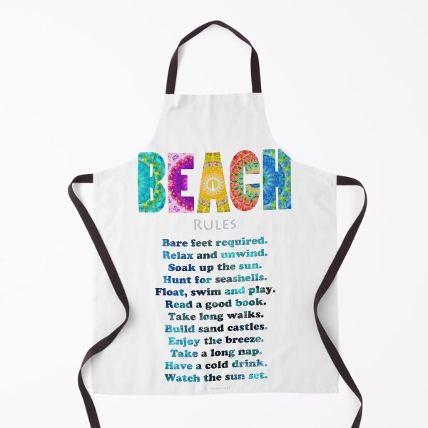 Item preview, Tropical Art - Beach Rules - Sharon Cummings designed and sold by Sharon Cummings Art.