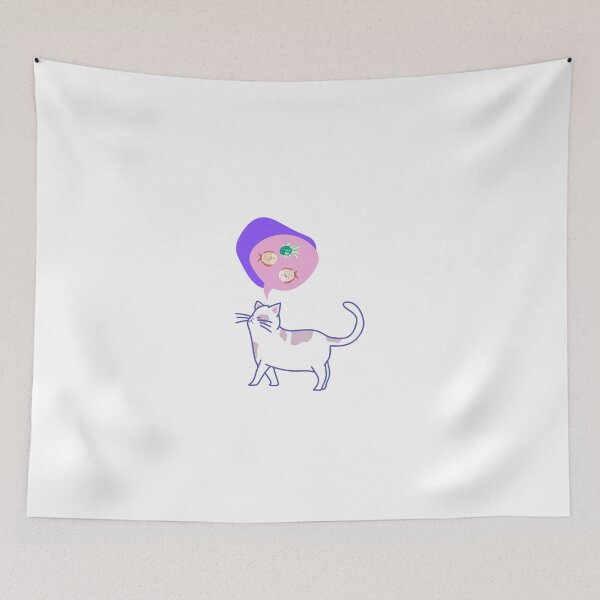 Item preview, thinking cat designed and sold by lollipop-design.