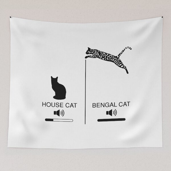 Item preview, House Cat vs Bengal Cat - blk designed and sold by CCCDesign.