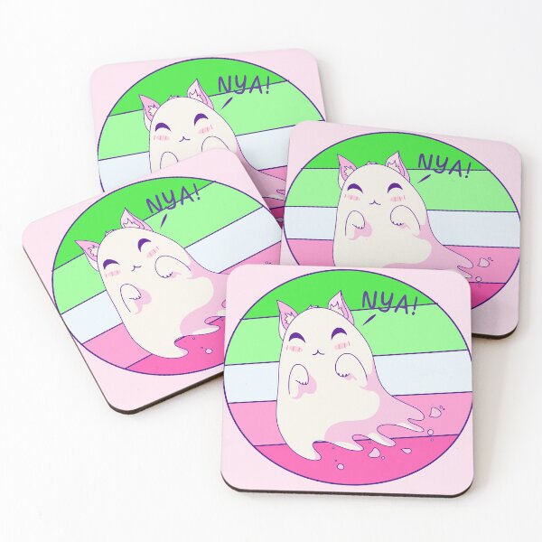 Item preview, Abrosexual Ghost Kitty  designed and sold by ForTheFrogWar.
