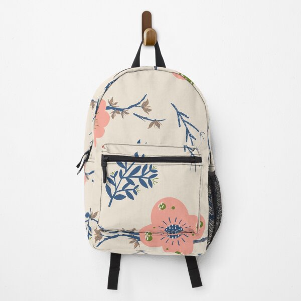 Item preview, Beige Skandinavian Cotton Floral Flowers Pattern designed and sold by NelBo.