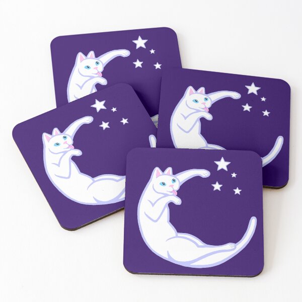 Item preview, Playful Lunar Cat Moon and Stars designed and sold by Deborah Camp.