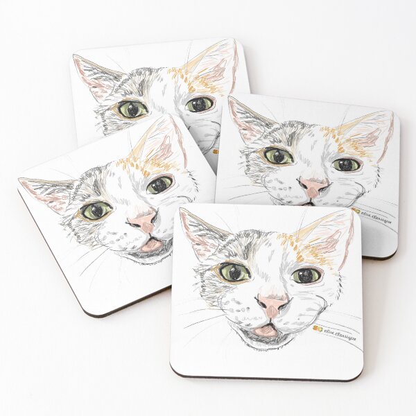 Item preview, Calico Cat Blep Sketch designed and sold by eliseclassique.