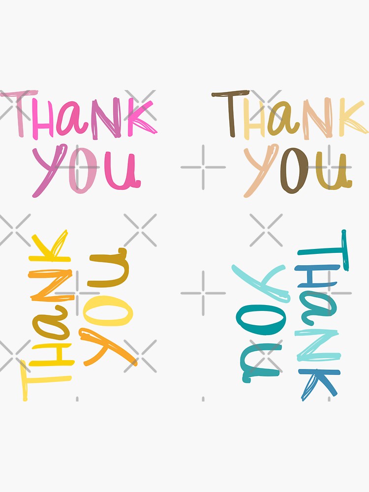 "Thank You | Pack " Sticker for Sale by KarolinaPaz | Redbubble