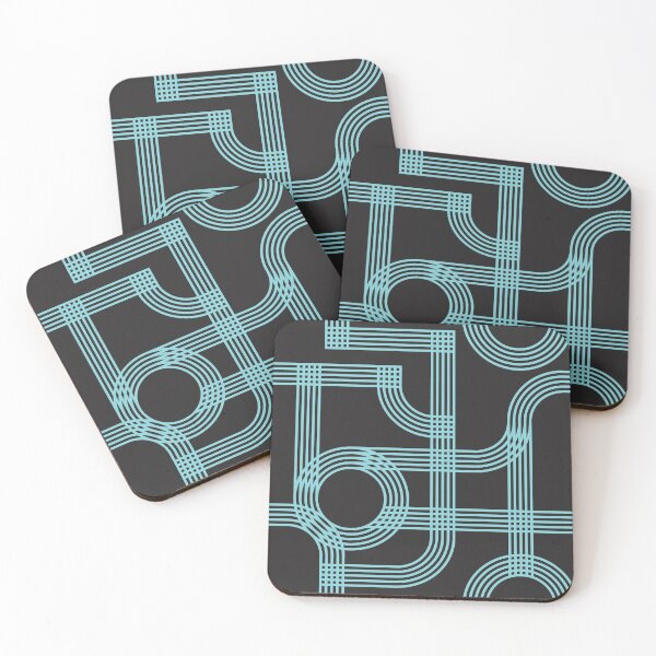 Item preview, Art Deco Linear Design - turquoise designed and sold by JRP Design.